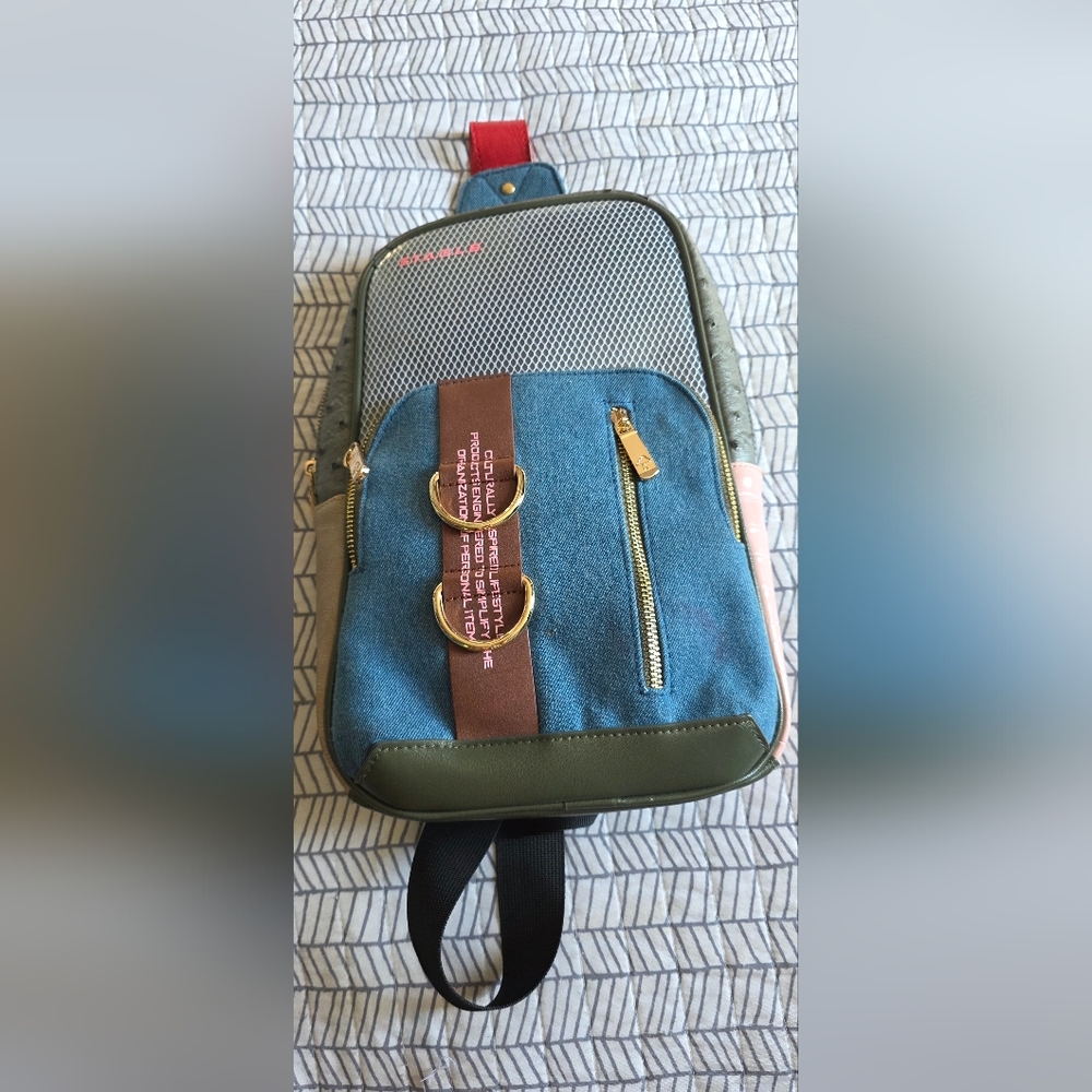 Stylish Blue and Gray Men's Backpack